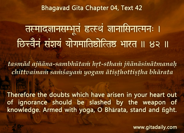 Bhagavad Gita Chapter 04 Text 42