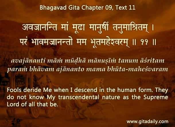 Bhagavad Gita Chapter 09 Text 11