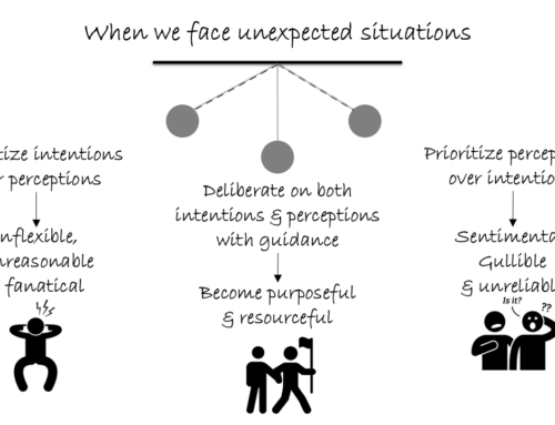 How to be flexible without being sentimental: Balancing previous intention with present perception