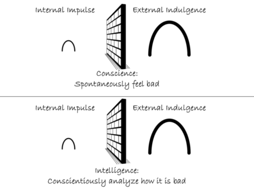 The dual defenses against self-destructive impulses